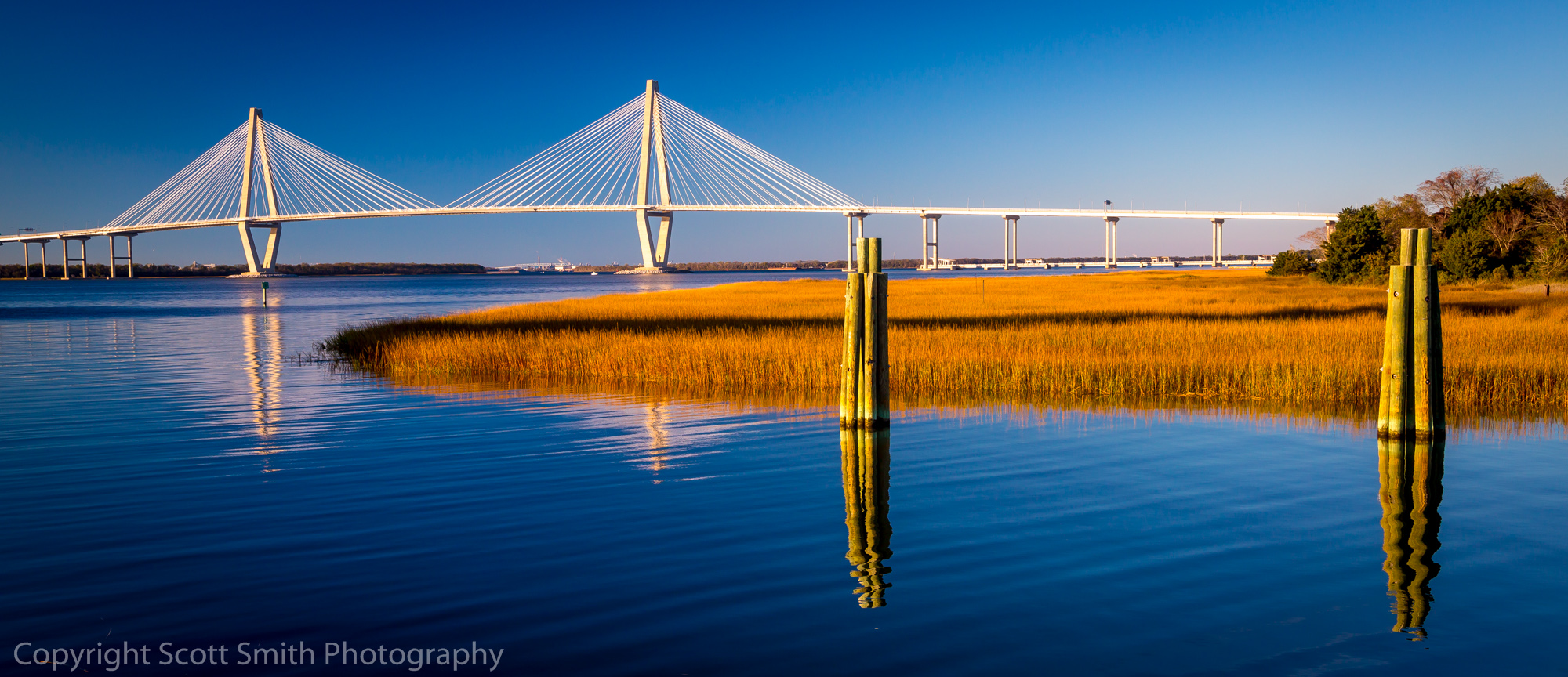 Arthur Ravenel Jr. Bridge and Charleston Bay -  by Scott Smith Photos