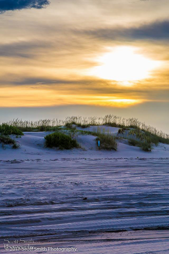 Sunset Dunes No 2 - The sun sets over the sand dunes on the outer banks in North Carolina. by Scott Smith Photos
