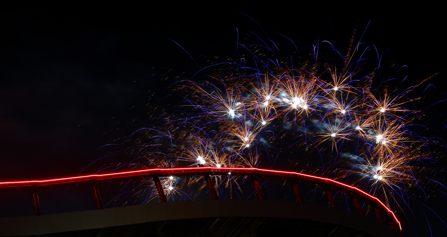Mile High Fireworks - Fireworks over Mile High Stadium by Scott Smith Photos