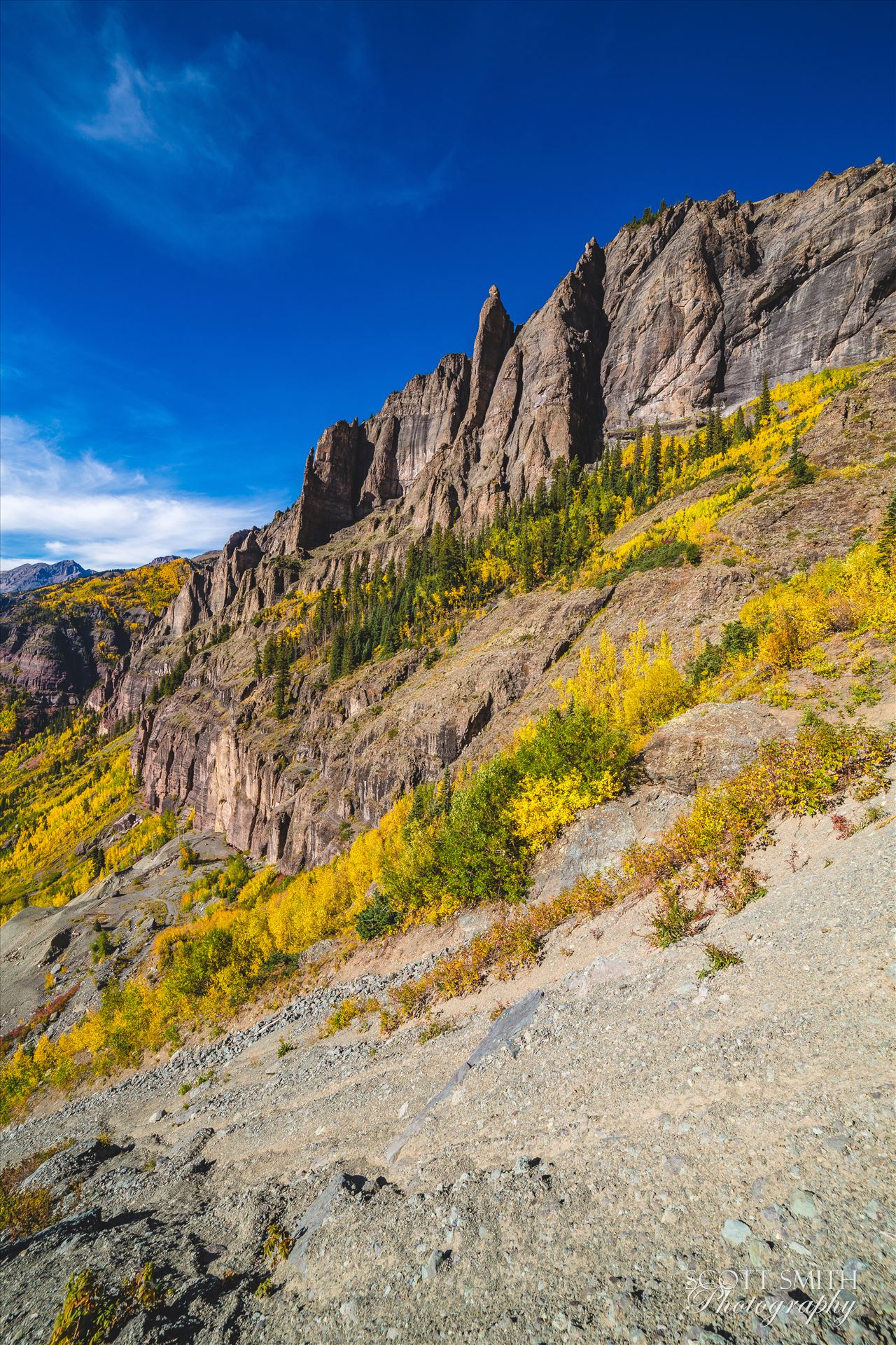 Telluride, Colorado - Telluride from Black Bear Pass in October, 2015. by Scott Smith Photos