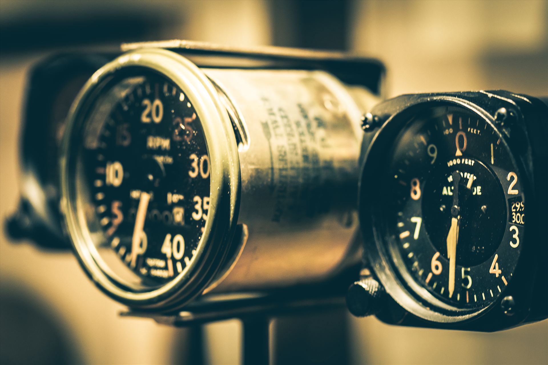 Dial it In - Vintage aviation gauges at the Ghurka store. by Scott Smith Photos
