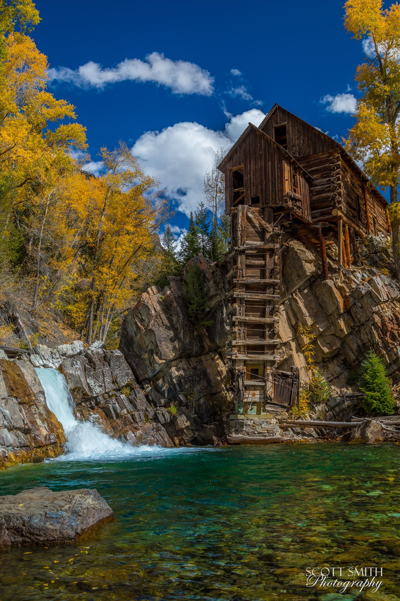 Crystal MIll No 3 - The Crystal Mill, or the Old Mill is an 1892 wooden powerhouse located on an outcrop above the Crystal River in Crystal, Colorado by Scott Smith Photos