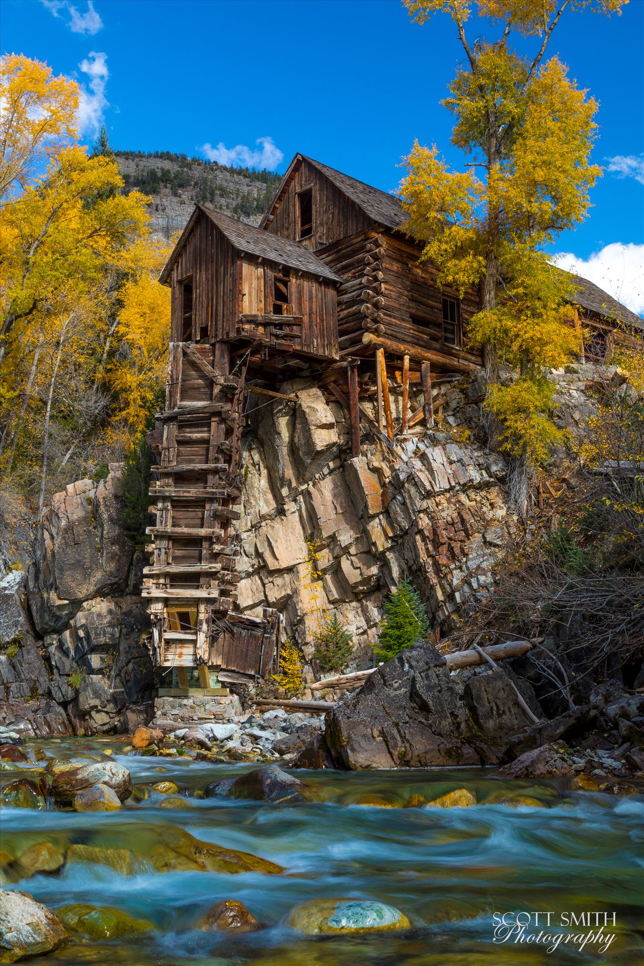 Crystal Mill No 4 - The Crystal Mill, or the Old Mill is an 1892 wooden powerhouse located on an outcrop above the Crystal River in Crystal, Colorado by Scott Smith Photos