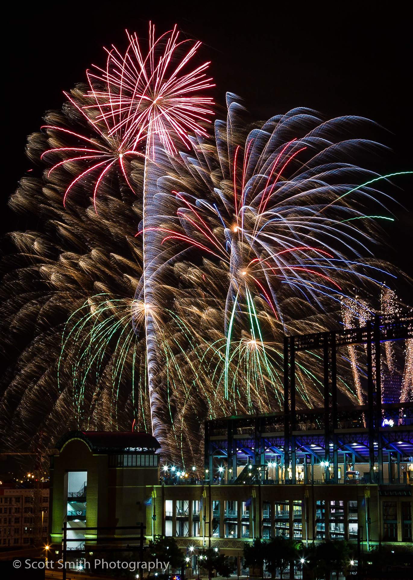 Fireworks over Coors Field 7 Fireworks Scott Smith Photography