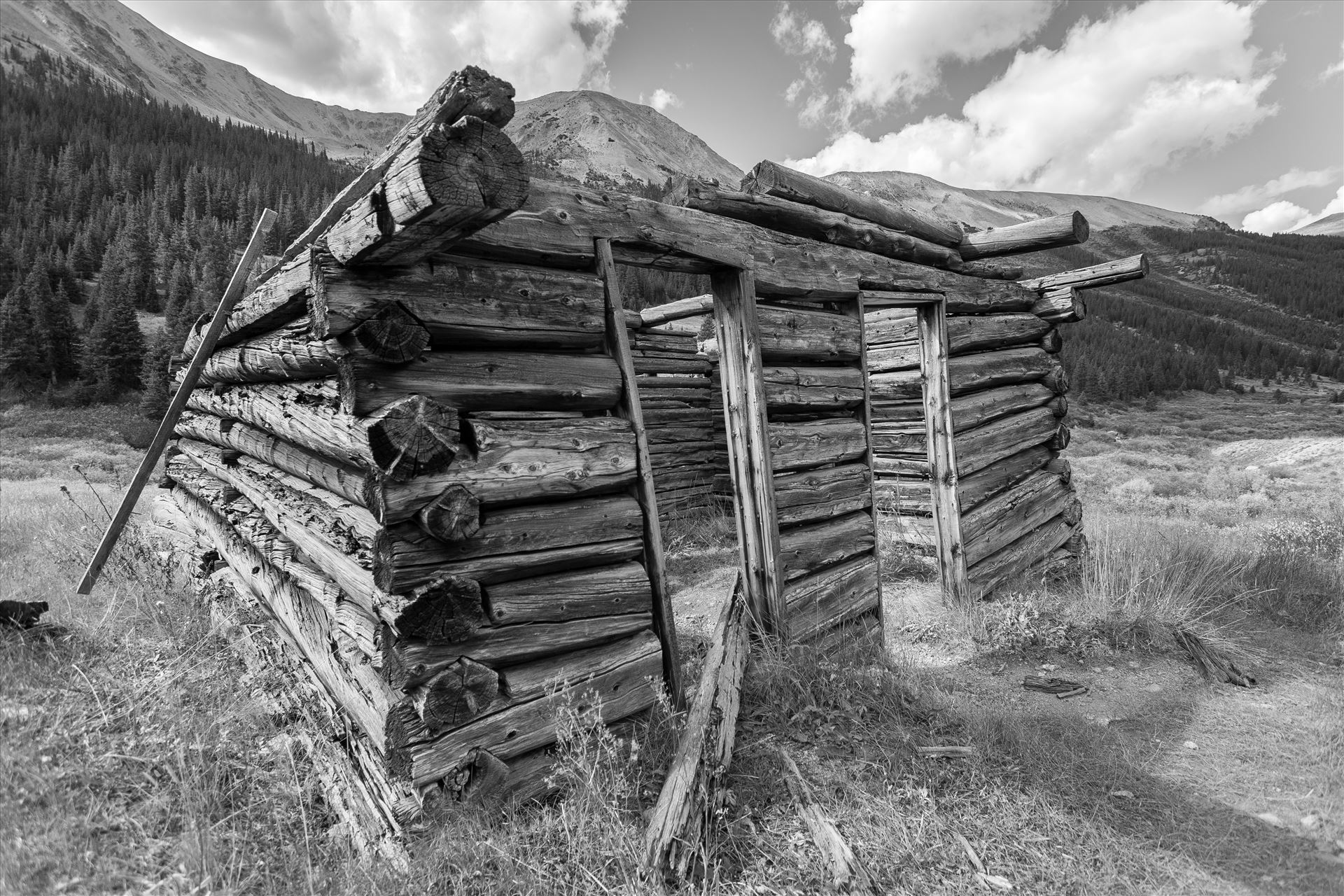Ghosts of Independence Pass - A collapsing cabin in the ghost town of Independence, Colorado. by Scott Smith Photos