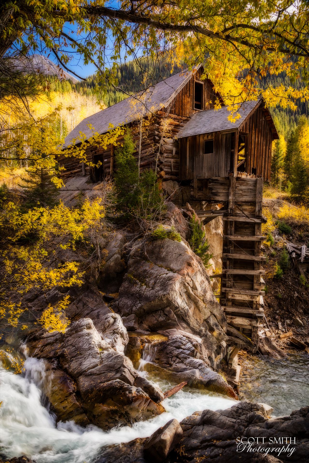 Crystal Mill, Colorado 12 - The Crystal Mill, or the Old Mill is an 1892 wooden powerhouse located on an outcrop above the Crystal River in Crystal, Colorado by Scott Smith Photos