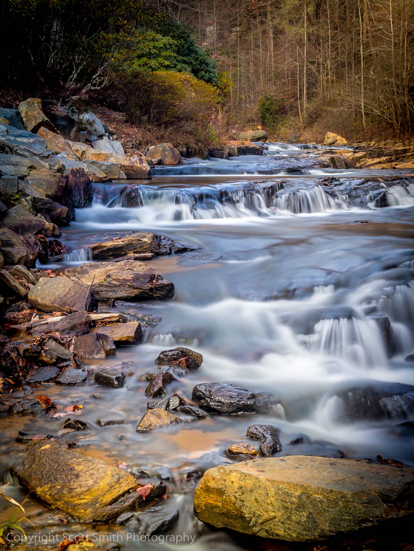 Toccoa Falls - Downstream -  by Scott Smith Photos