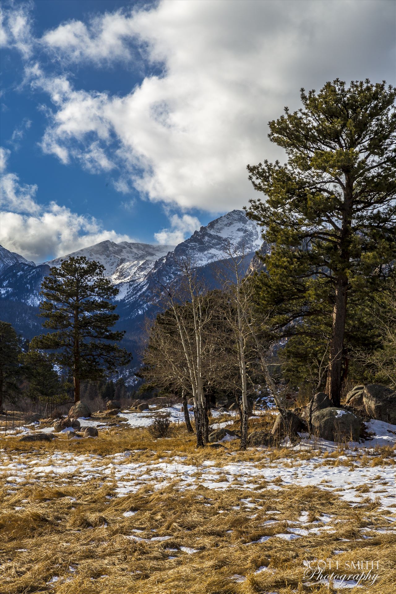 Winter at Bear Lake Road - Winter's begun, taken just off Bear Lake Road in the Rocky Mountain National Park. by Scott Smith Photos
