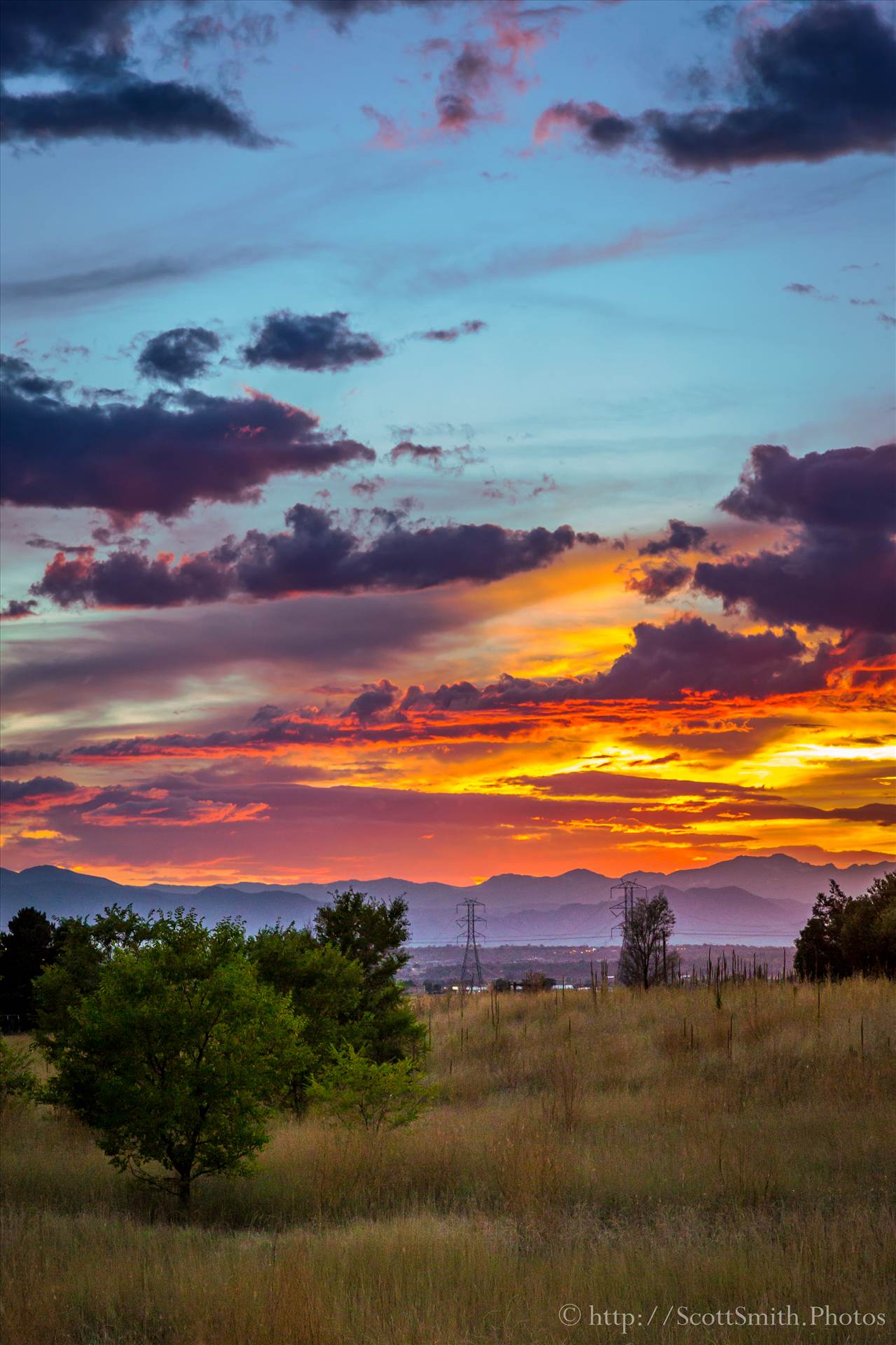 Front Range Sunset - Sunset from Commerce City, CO - a few steps from my front door. by Scott Smith Photos