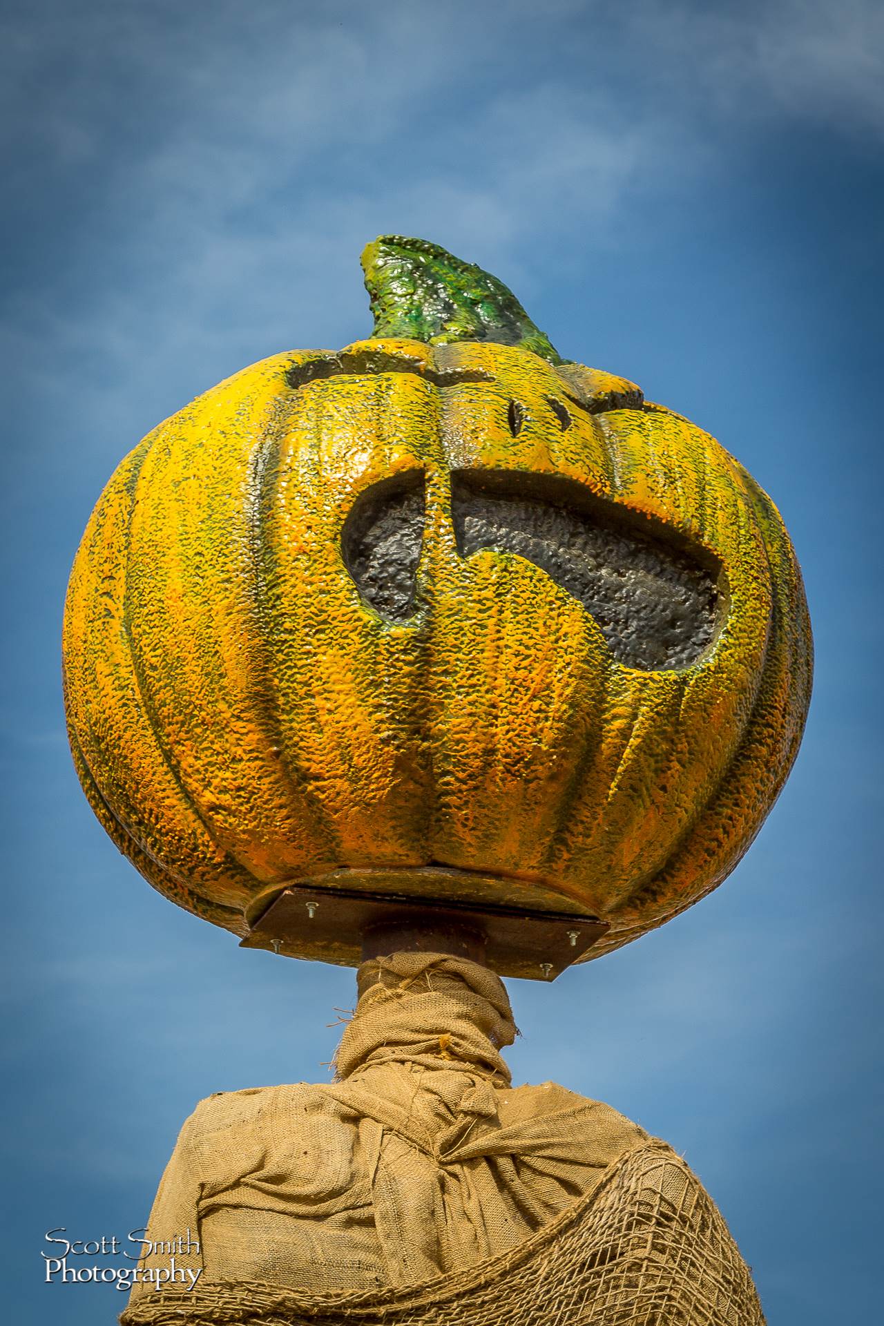 Scary Pumpkin Figure - Anderson Farms, Erie Colorado. by Scott Smith Photos