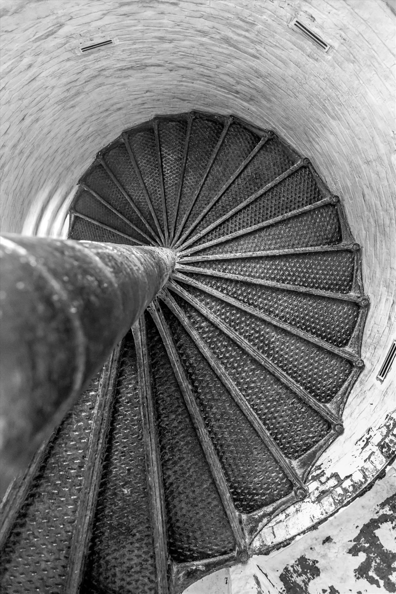 Old Cape Henry Lighthouse Steps - Steps inside the old Cape Henry Lighthouse, in Virginia. by Scott Smith Photos