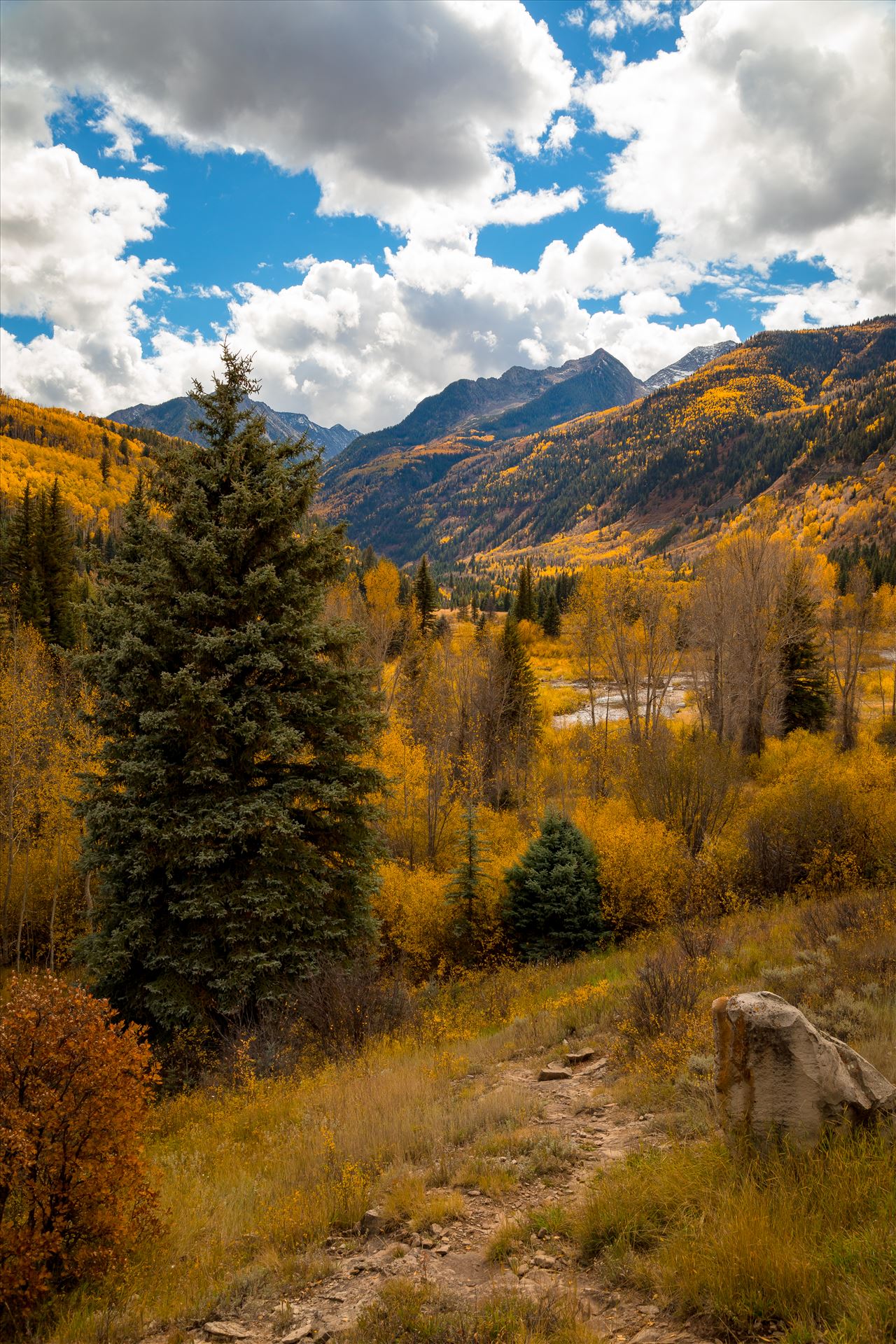 Fall Hiking Near Redstone, Colorado - A trailhead between Marble and Redstone, Colorado. by Scott Smith Photos