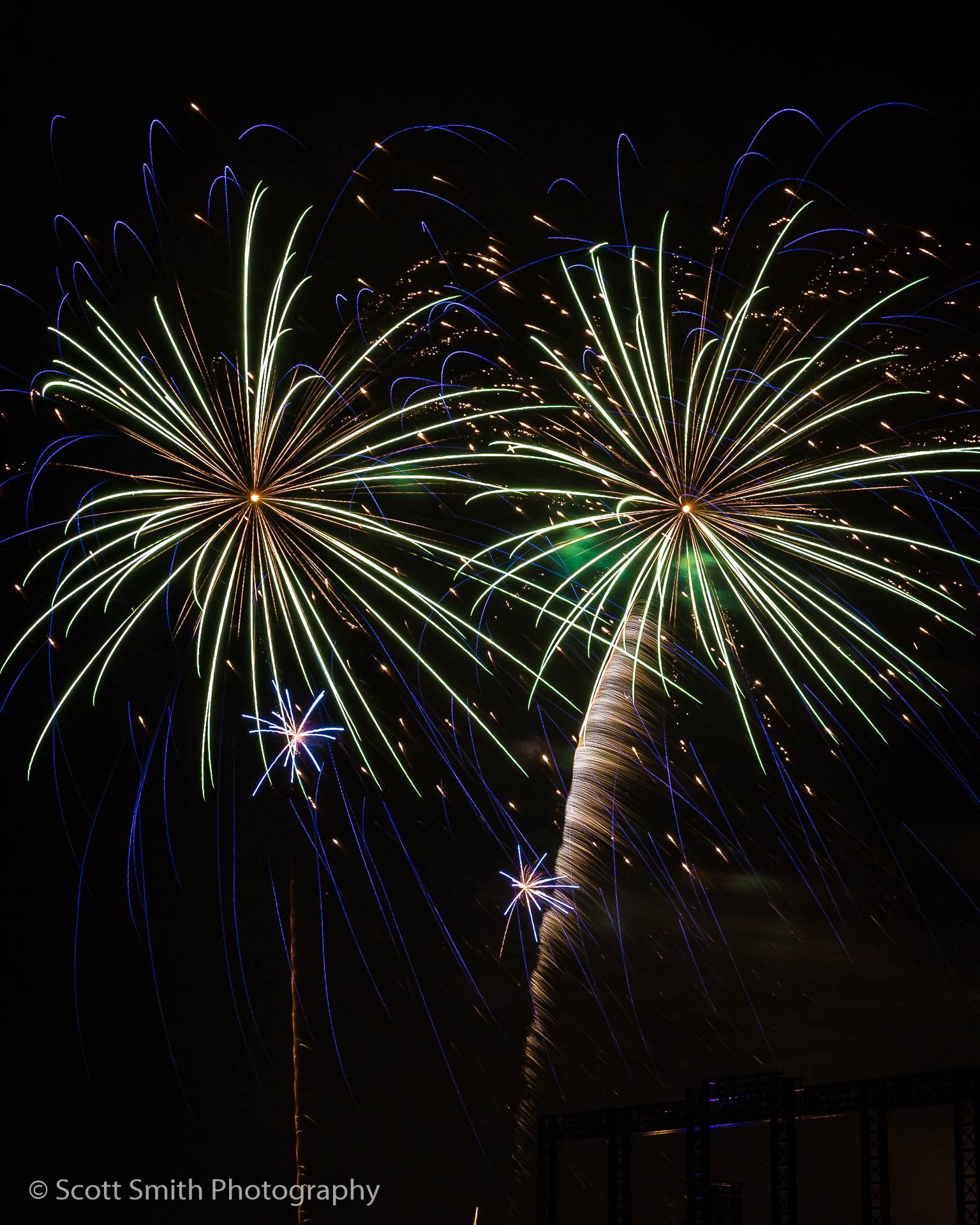 Fireworks over Coors Field 6 -  by Scott Smith Photos
