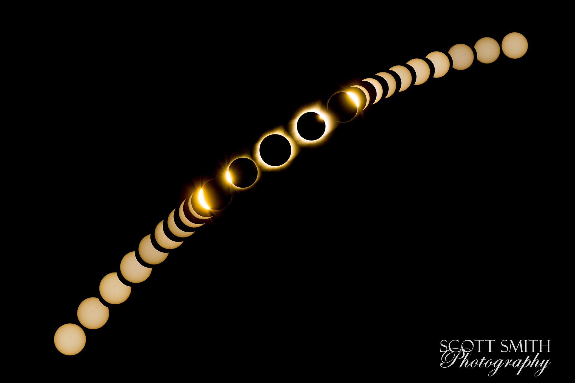 2017 Solar Eclipse Collage - A collection of images from the start tot he end of the August 21, 2017 Solar Eclipse. by Scott Smith Photos