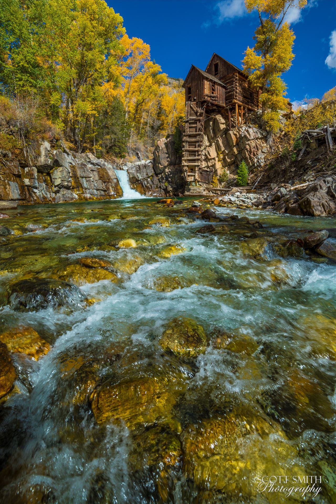Crystal Mill, Colorado 02 - The Crystal Mill, or the Old Mill is an 1892 wooden powerhouse located on an outcrop above the Crystal River in Crystal, Colorado by Scott Smith Photos