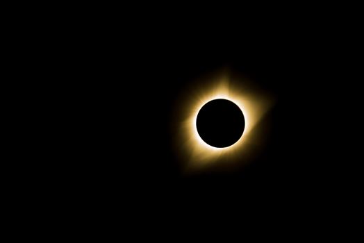 Total solar eclipse, at Carhenge in Alliance. Nebraska August 21, 2017, adjusted to remove the point of light in the left center of the frame.