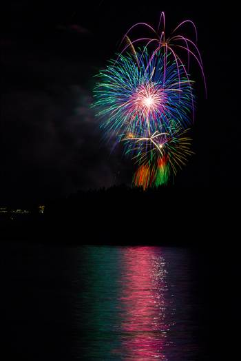 Fireworks at Frisco Colorado - Fireworks over Dillon Reservoir in Frisco, Colorado.