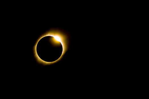 Total solar eclipse, at Carhenge in Alliance. Nebraska August 21, 2017.
