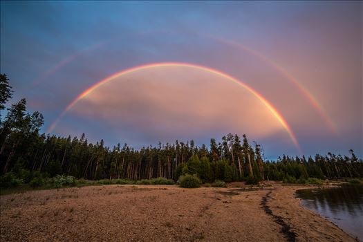 A rare double Rainbow at Turqouise Lake , Colorado.