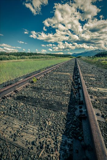 Railroad tracks outside of Leadville, Colorado.