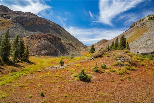 Near the summit of Ophir Pass, between Ouray and Silverton Colorado in the fall.